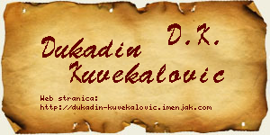 Dukadin Kuvekalović vizit kartica